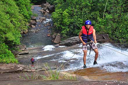 Waterfall Abseiling in Sri Lanka